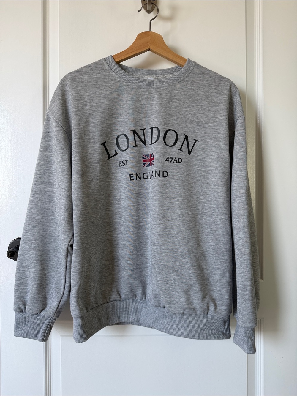 London England Grey Crewneck Sweater